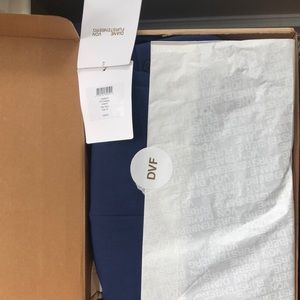 Diane von Forstenberg dress pants Kimberly navy